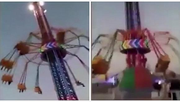 ¡Fuertes imágenes! Carrusel se desploma en feria y deja 21 niños heridos (VIDEO)