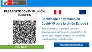 Pasaporte COVID-19 para ingresar a países de la Unión Europa: ¿cómo y dónde descargarlo?