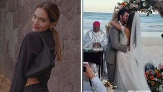 Darlene Rosas comparte tiernas imágenes de su boda con Ricardo Oviedo frente al mar 