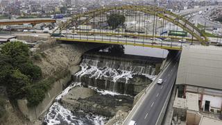 Culminan trabajos de protección de las bases del puente Del Ejército para evitar erosión del río Rímac