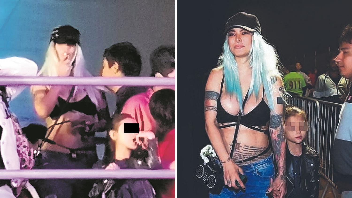 Angie Jibaja bebe y fuma en concierto de reggaetón cerca a su hija (FOTOS)