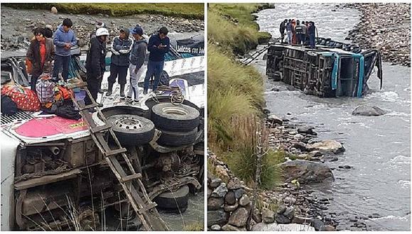 Cusco: Al menos 15 muertos deja caída de bus a río en Ocongate
