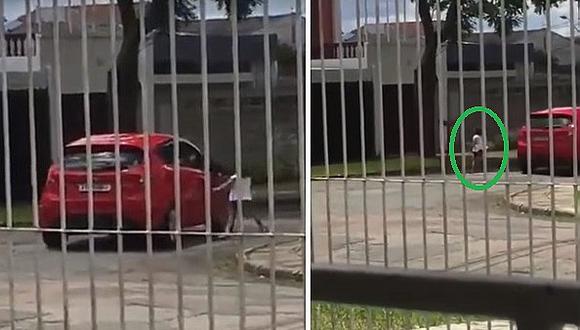 ​Madre abandona a su hija de 5 años en la calle y todo queda registrado en vídeo