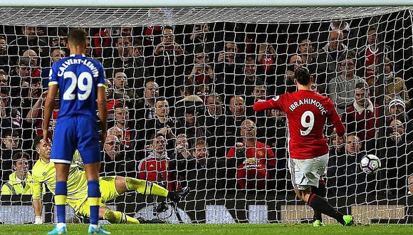 Zlatan Ibrahimovic salva al United con penal en el último minuto