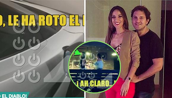Silvia Cornejo: muestran cómo quedó el auto de su marido al encontrarlo con otra mujer (VIDEO)