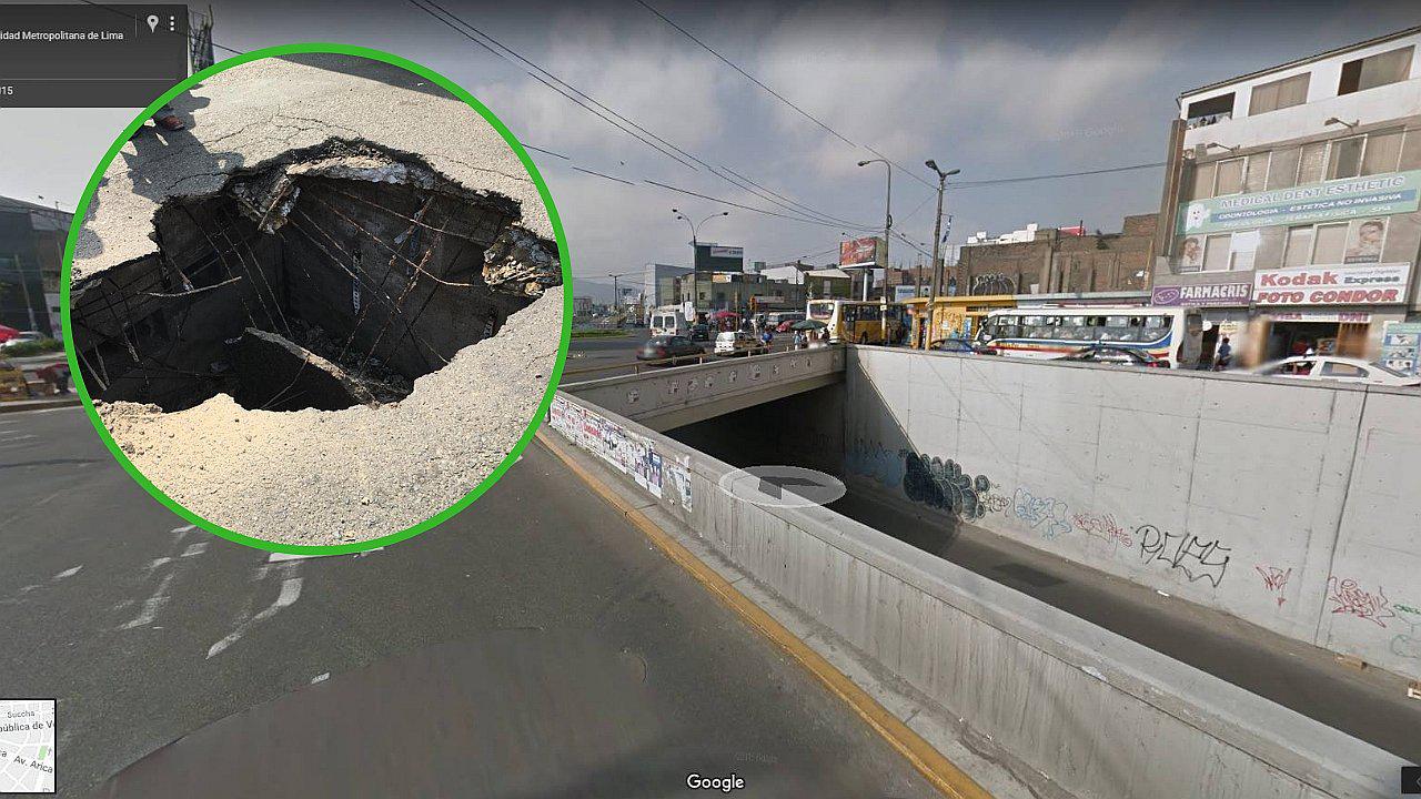 Camión provoca que pedazo de puente Tingo María se caiga (FOTOS)