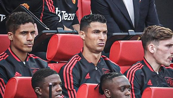 Cristiano Ronaldo no oculta su incomodidad al ser suplente en Manchester United. (Foto: EFE)