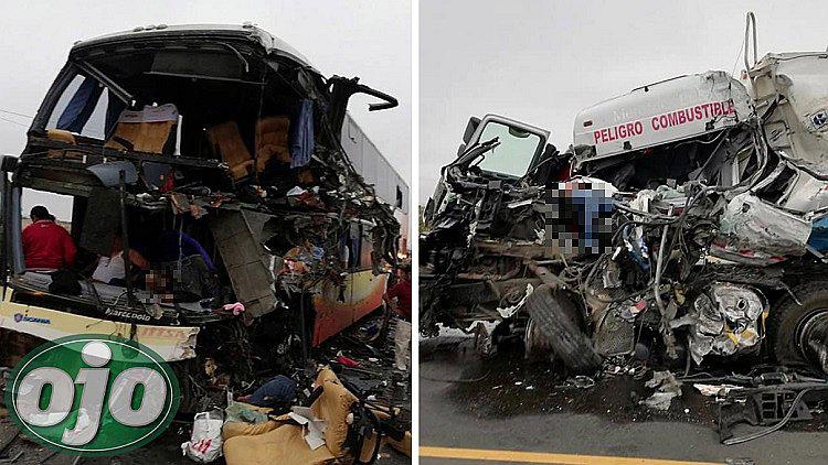 Nuevamente bus interprovincial de conocida empresa choca y deja varios muertos (FOTOS y VÍDEOS)