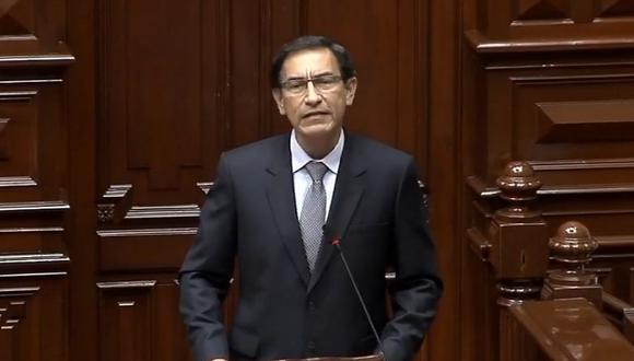 Presidente Vizcarra afronta su segunda moción de vacancia (Captura TV)