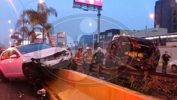 La Victoria: cuádruple choque deja al menos siete heridos en Av. Javier Prado