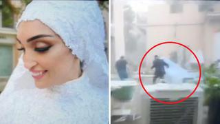 Novia se salva de milagro durante explosión en Beirut: Fue sorprendida en sesión de fotos | VIDEO