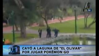 San Isidro: Hombre cae a laguna de El Olivar por jugar Pokémon Go [VIDEO] 