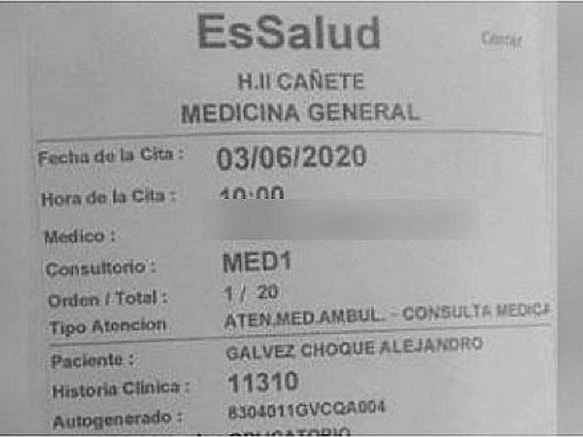 Paciente recibe cita médica para el 2020 y EsSalud se pronuncia |  REGIONALES | OJO