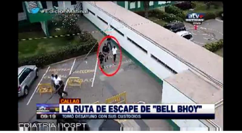 Cámaras registran a custodios tomando desayuno con reo que fugó de hospital [VIDEO]