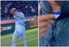 Jugador de Inter lloró por cometer un blooper y su compañero evitó que la cámara lo enfoque | VIDEO