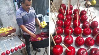 México: joven ayuda a su papá luego que le cancelen a última hora un pedido de 1.500 manzanas acarameladas