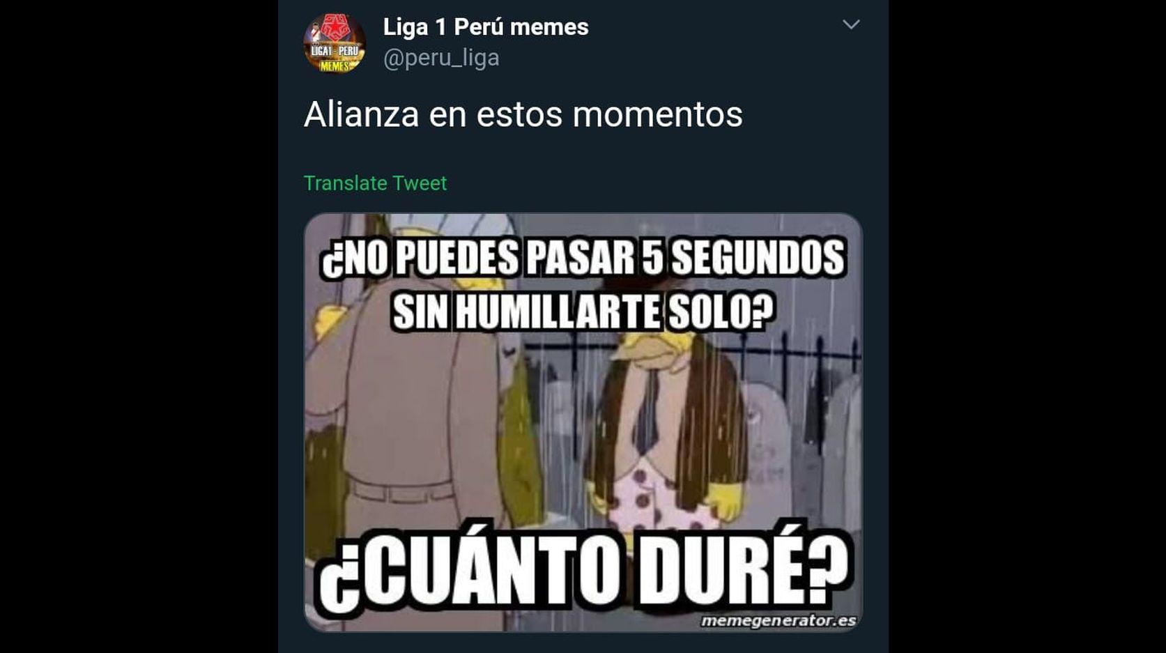 Los memes tras la derrota de Alianza Lima en su debut de la Copa Libertadores frente a Nacional. (Foto: Internet)