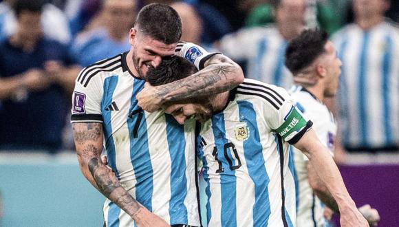 Rodrigo De Paul tiene una molestia física y es duda para el Argentina vs. Países Bajos. (Foto: EFE)