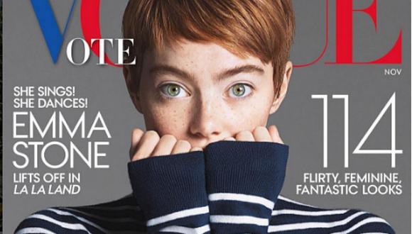 Emma Stone luce irreconocible en la nueva portada de Vogue