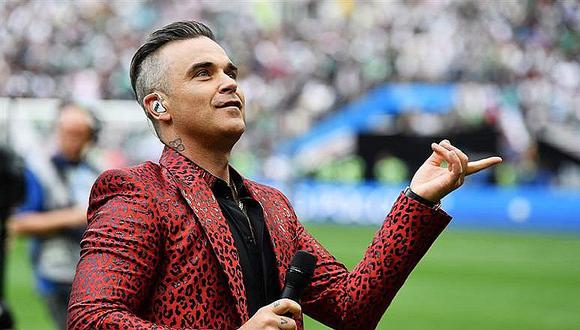 Robbie Williams y su polémico gesto durante la inauguración de Rusia 2018 (FOTOS) 