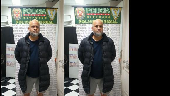 Julio César Rojas Mogollón (49) llevaba el cabello pintado y la barba crecida en su intento de despistar a las autoridades.(Foto: PNP)