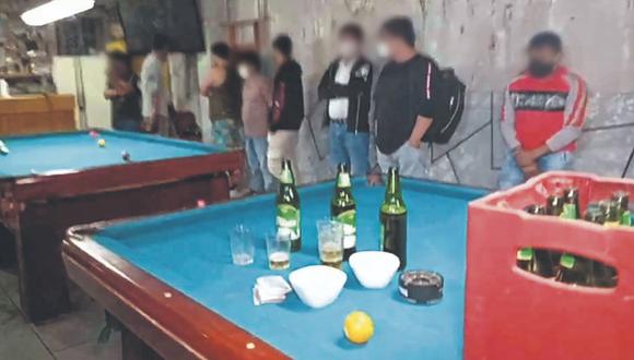 Chimbote: veinte personas son intervenidas jugando billar y tomando alcohol en local