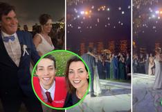 Maritere Braschi y su hijo protagonizan conmovedor momento al bailar en boda de la periodista | VIDEO