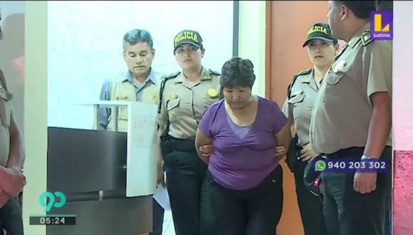 Sabina Choquehuanca registra antecedentes por tráfico de drogas. (Foto captura: Latina)