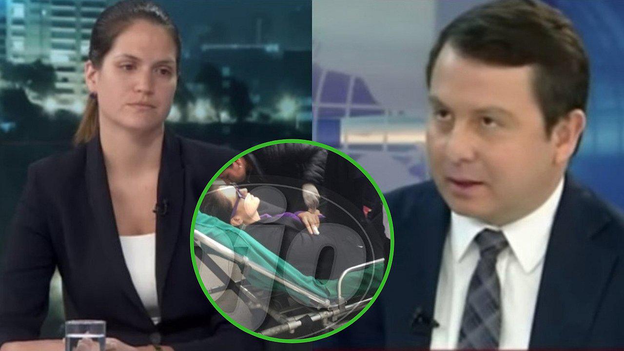 Lorena Álvarez: el momento que es trasladada en ambulancia tras desmayarse en audiencia contra expareja