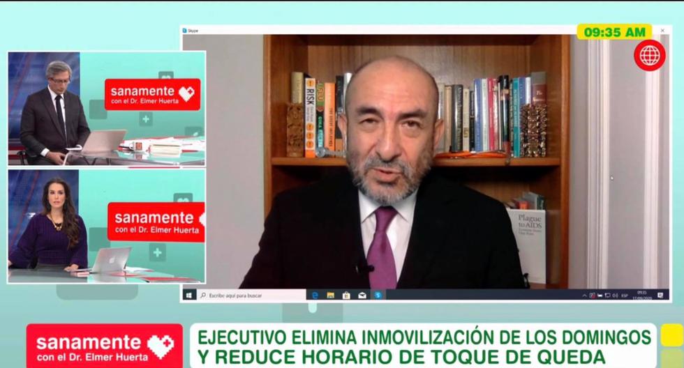 El doctor Elmer Huerta se refirió sobre la actual situación del coronavirus en el Perú. (Captura de pantalla/América TV).