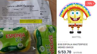 Compró juguete de ‘Bob Esponja’ en web de tienda peruana, pero recibió esponjas para lavar platos 