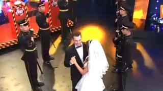 Mira la divertida ‘boda’ de Angie Arizaga y Nicola Porcella  