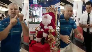 Fueron a un centro comercial para sacarle una foto a sus hijos con Papá Noel y todo terminó en escándalo