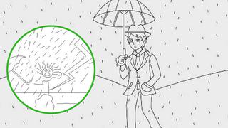 ¿Cómo dibujar de forma correcta al hombre bajo la lluvia?