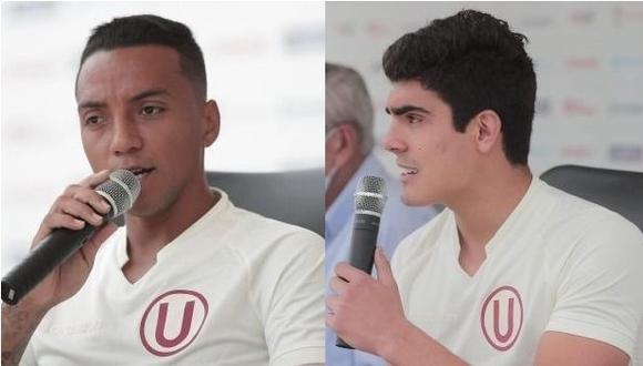 Joao Villamarín y Alfonso Barco fueron presentados como jugadores de Universitario de Deportes. (Foto: Jesús Saucedo / GEC)