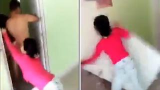 Hombre y su amante son encontrados 'in fraganti' por furiosa esposa (VIDEO)