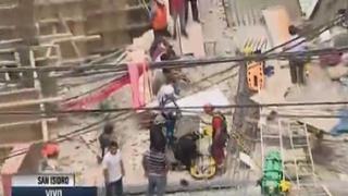San Isidro: Obreros y un ingeniero heridos tras derrumbe en obra de construcción [VIDEO]