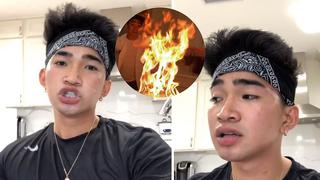Youtuber prende fuego a su sala para lograr arriesgada toma (VIDEO)