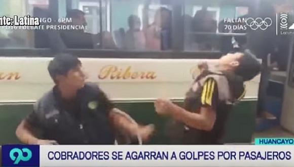 ​YouTube: Cobradores se agarran a golpes por pasajeros en Huancayo