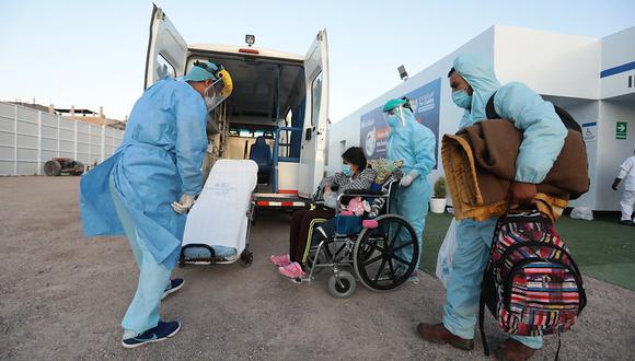 Moquegua: EsSalud empezó a descongestionar hospitales con traslado de pacientes COVID-19 (Foto: EsSalud)