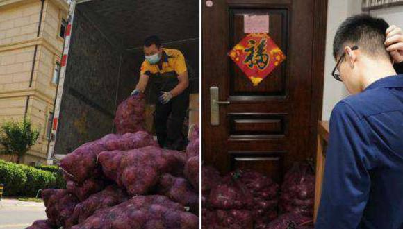 “Lloré durante tres días, ahora es tu turno”: Mujer envía 1.000 kilos de cebolla a exnovio para hacerle llorar. (Weibo)