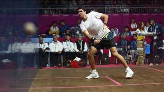 Lima 2019: Diego Elías ganó a estadounidense Harrity y avanzó a semifinales en squash