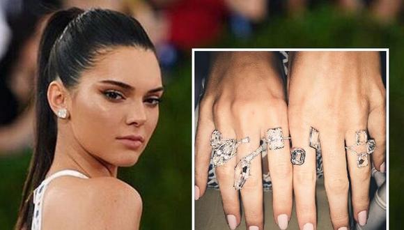 ¡Atentas a las manos de Kendall Jenner!: Manicure nude y ¡full rings! [FOTO]