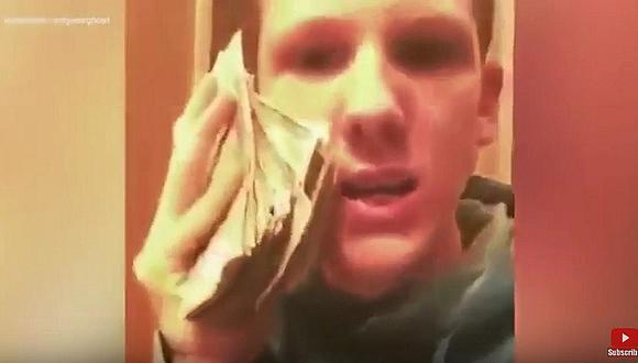 YouTube: joven se jacta de su fortuna y hace lo que pocos se atreverían (VIDEO)