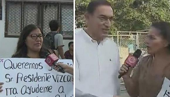 ​Mujer pedía ayuda a Martín Vizcarra y presidente aparece en pleno enlace en vivo (VÍDEO)
