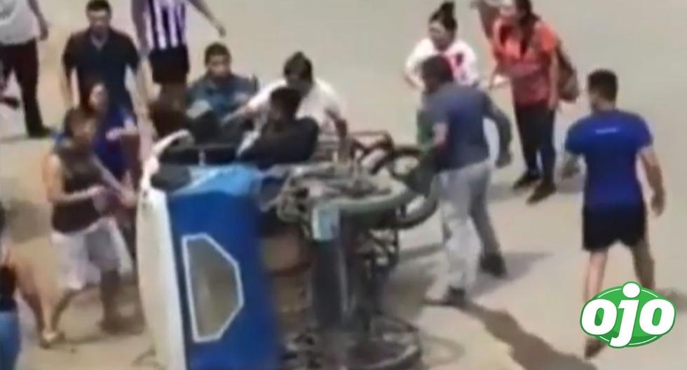 Vecinos capturan y golpean a delincuente que asaltó a mujer en Comas (VIDEO)