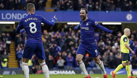 ​Gonzalo Higuaín brilla con dos goles en triunfo del renacido Chelsea