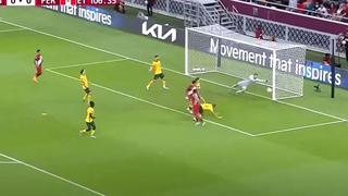 Edison Flores casi marca un gol de cabeza: el poste salvó el arco de Australia | VIDEO