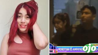 Robotina ampayada saliendo de un hotel con famoso Tiktoker