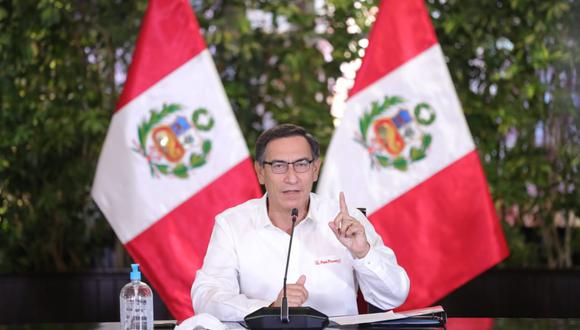 El presidente Martín Vizcarra resaltó que serán los efectivos de las FF.AA y la Policía los encargados del cumplimiento de las normas. (Foto: Presidencia)